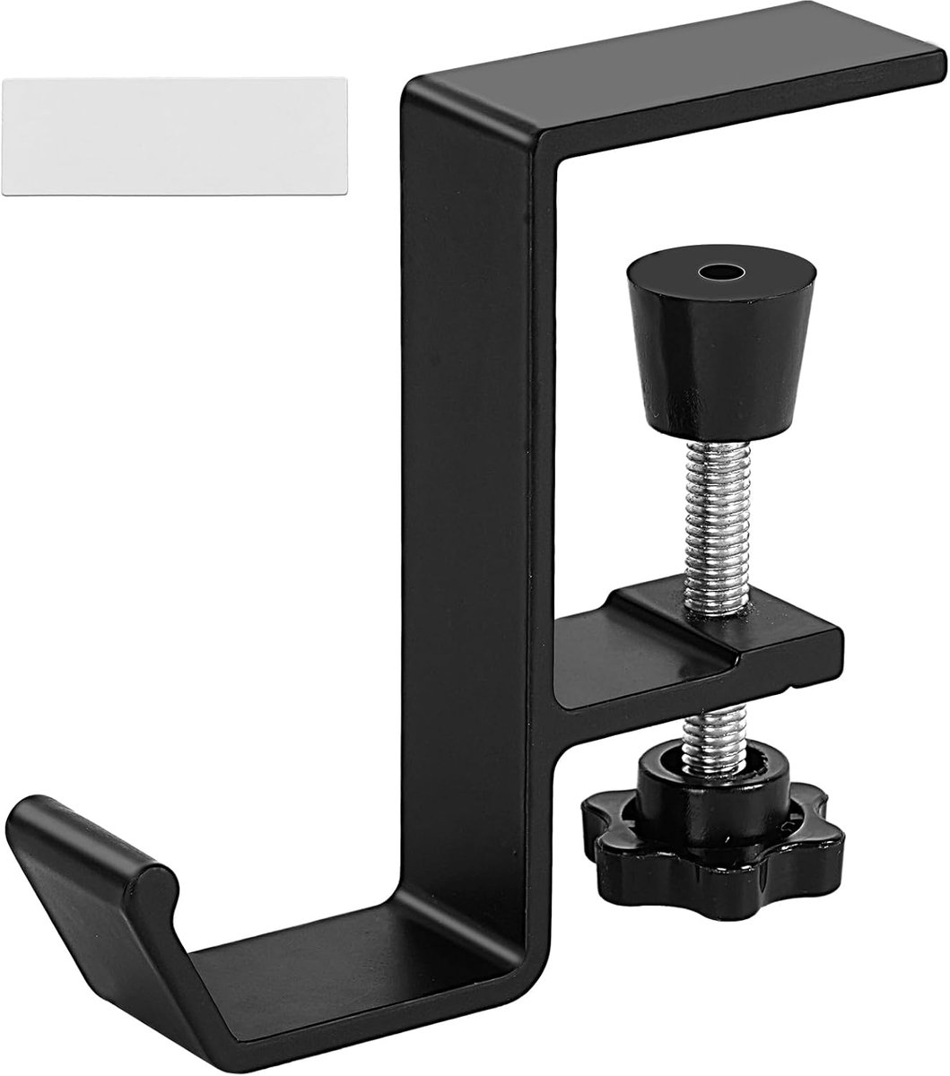 SnelShoppen - AXFEE Headset Houder - Universele Hoofdtelefoon Stand met Klem, Geen Boren Nodig, Verstelbaar, Aluminium, Geschikt voor Gaming, Bureau,