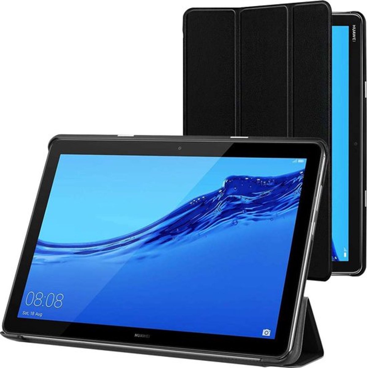 ebestStar - Hoes geschikt voor Huawei MediaPad M5 Lite 10.1, Slanke Design PU Lederen Etui, Automatische Slaap/Wake, SmartCase hoesje, Zwart