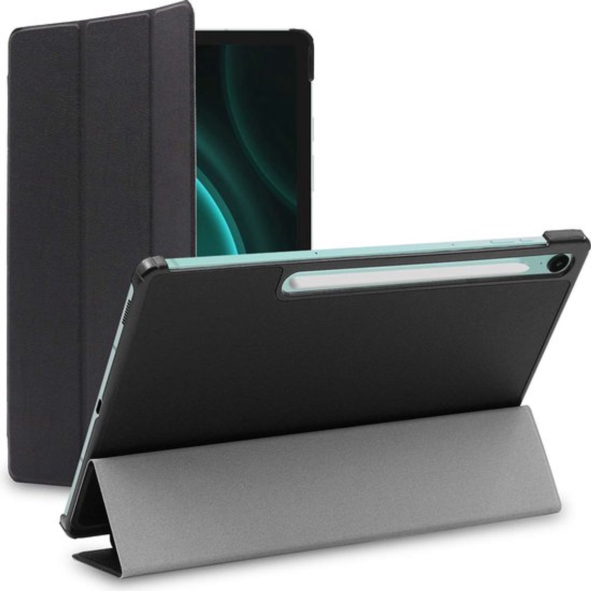 ebestStar - Hoes geschikt voor Samsung Galaxy Tab S9 FE X510N, 5G X516B, Slanke Design PU Lederen Etui, Automatische Slaap/Wake, SmartCase hoesje, Zwart
