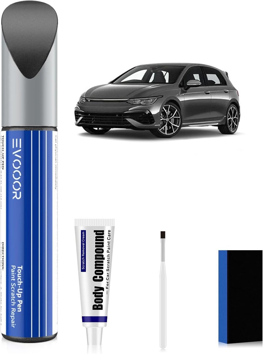 SnelShoppen - Indian Grey Auto Lak Reparatie Set met Krassenverwijderaar voor Volkswagen - Snelle en Eenvoudige Oplossing voor Schadeherstel