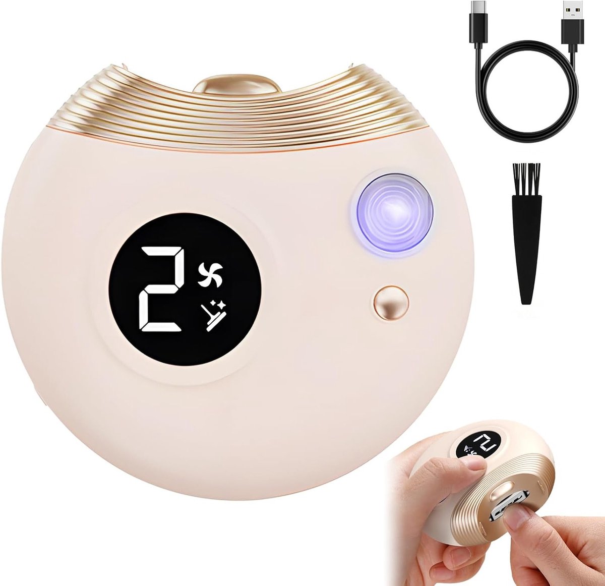 Automatische nageltrimmer voor voet- en handverzorging, ideaal voor senioren en kinderen, met LED-verlichting voor veilig gebruik thuis en onderweg