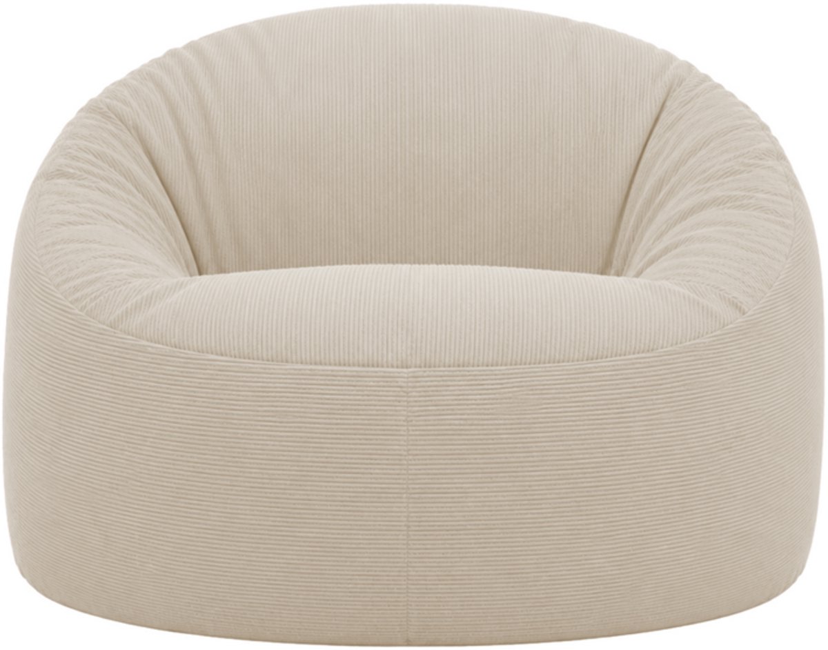 Bananair - Zitzak afneembare hoes - ribfluweel - Beige - 100 cm