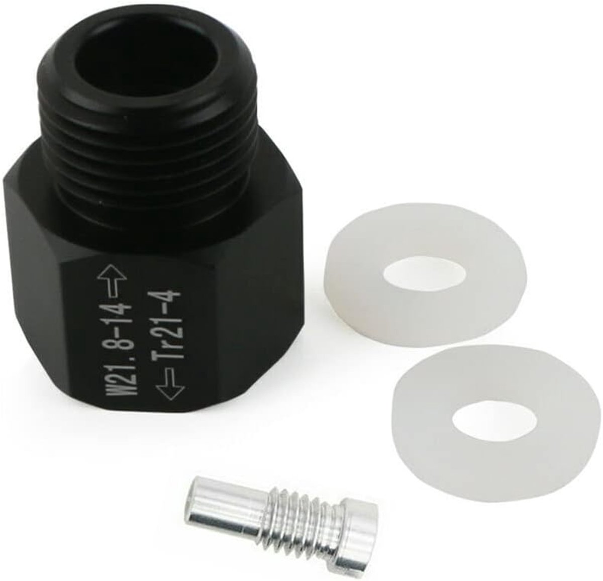 SnelShoppen - CO2 Cylinder Adapter voor SodaStream, T21-4 naar W21.8-14 Converter, Aluminium, Hoogwaardige Kwaliteit voor Feesten en Camping