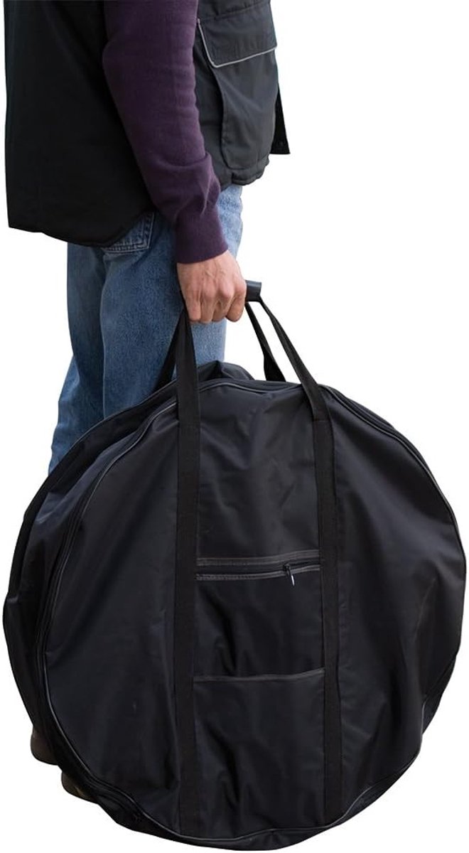 SnelShoppen - Fietstas 70x23 cm - Nylon Opbergzak voor Fietsaccessoires - Met Rits en Middelste Pocket voor Handschoenen - Ideaal voor Reis en Vrijeti