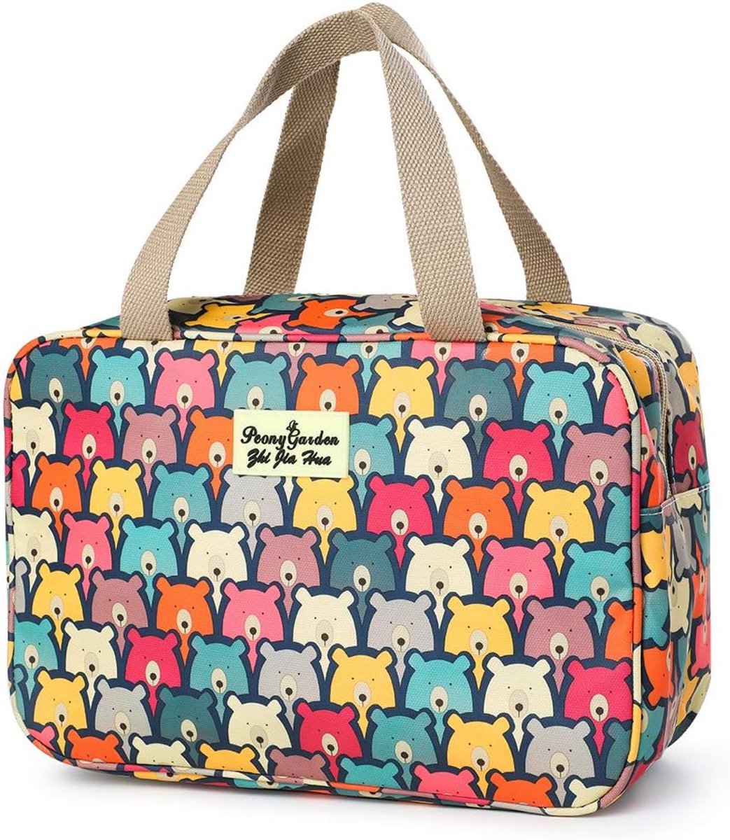 Thijox - Toilettas voor op reis, grote waterdichte make-up tas, cosmetische scheertas, opbergtas voor dames en meisjes, ideale organizer voor toiletar