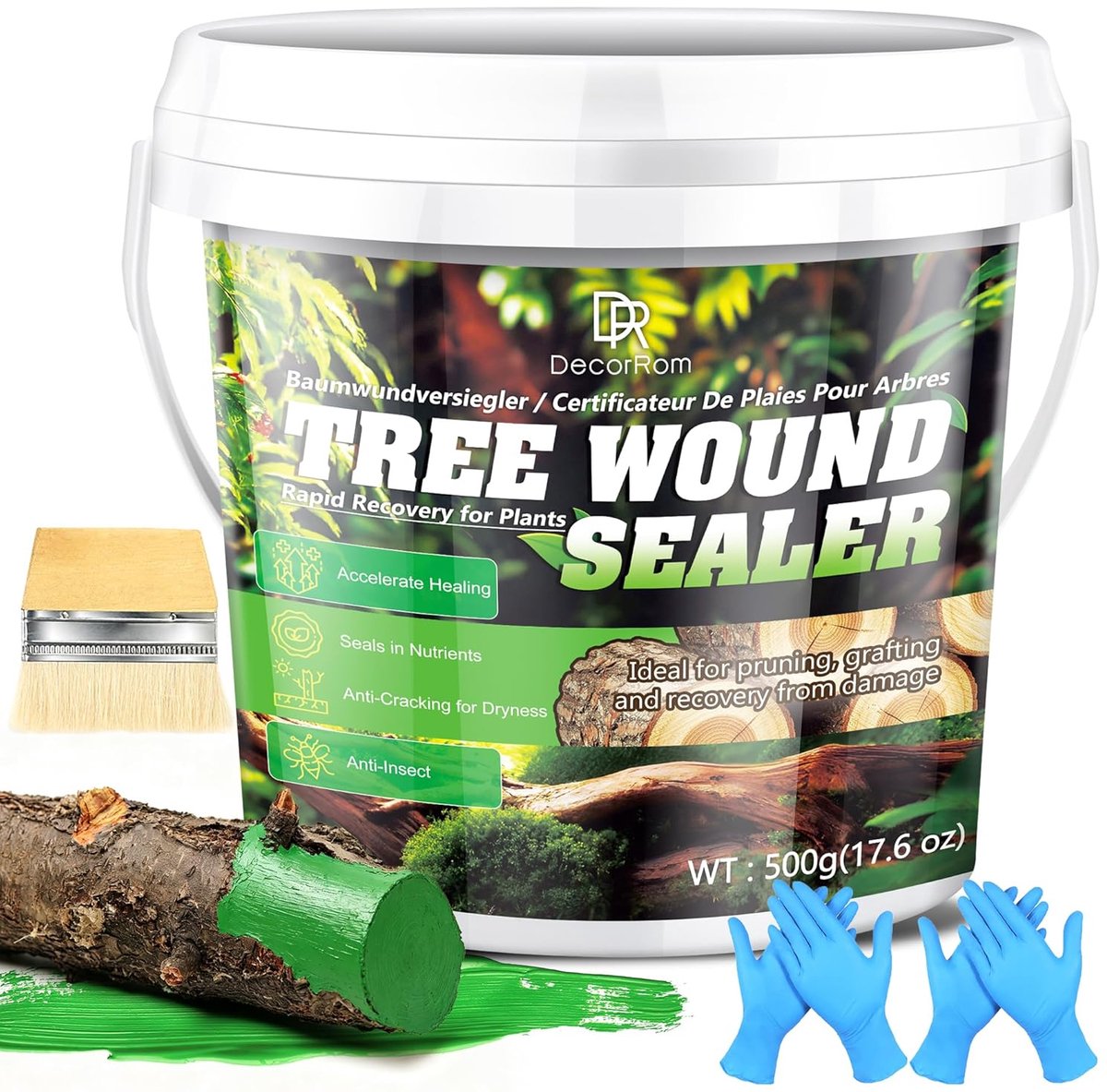 SnelShoppen - Boomwas wondsluiting 500 g - Natuurlijke wondverzorging, hypoallergeen, ideaal voor tuin, dieren en outdoor gebruik