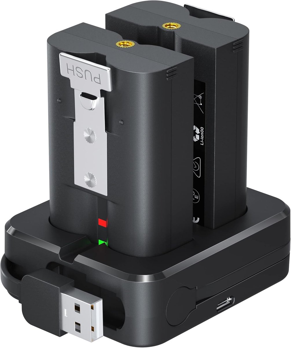 SnelShoppen - 2 Batterijen en Oplaadstation voor Video Deurbellen, Stick Up Cam en Spotlight Cam - 6040mAh Li-ion Accu's voor Krachtige Prestaties