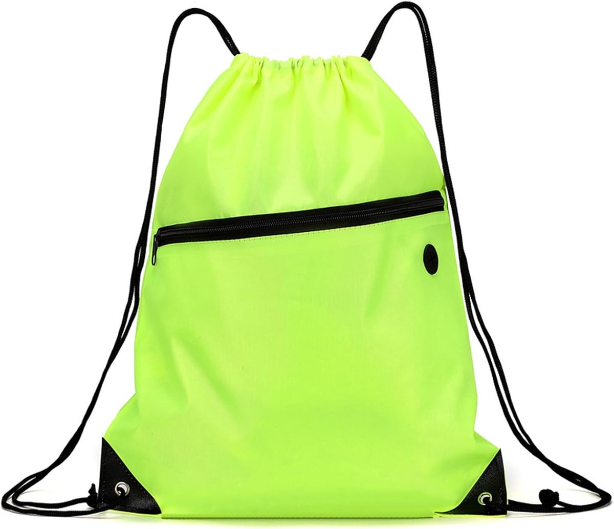 SnelShoppen - Sporttas voor Dames, Heren, Kinderen - Waterdichte Zwembadtas met Rugzak, Trekkoord en Ritsvak - Kleine Sporttas voor Fitness, Reizen, S