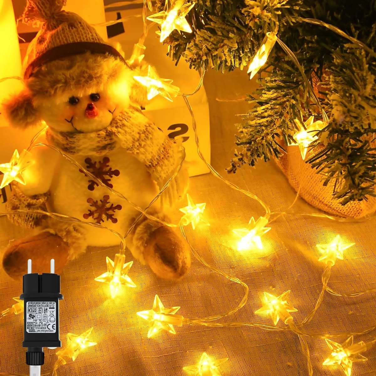 Sfeervolle Sterrenverlichting voor Buiten, 15 m met 100 LED's, 8 Verlichtingsmodi en Timer, Waterdicht voor Kerst, Tuin en Binnendecoratie