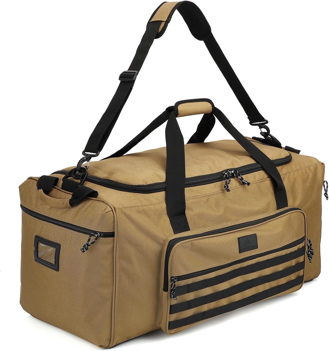 SnelShoppen - 125L Extra Grote Reistas voor Mannen en Vrouwen - Stevige Tactische Sporttas Gym Holdall Bag in Bruin - Ideaal voor Reis, Sport en Fitne