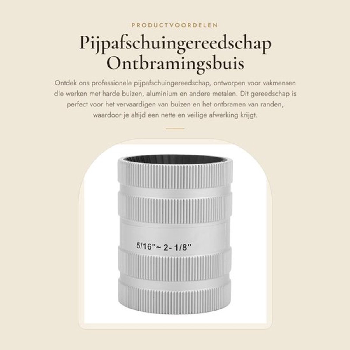 Pijpruimer Professioneel - Roestvrij Staal - Afschuinen/ontbramen - Aluminiumlegering - Antislip - Meerdere bladen - Buistrimmer