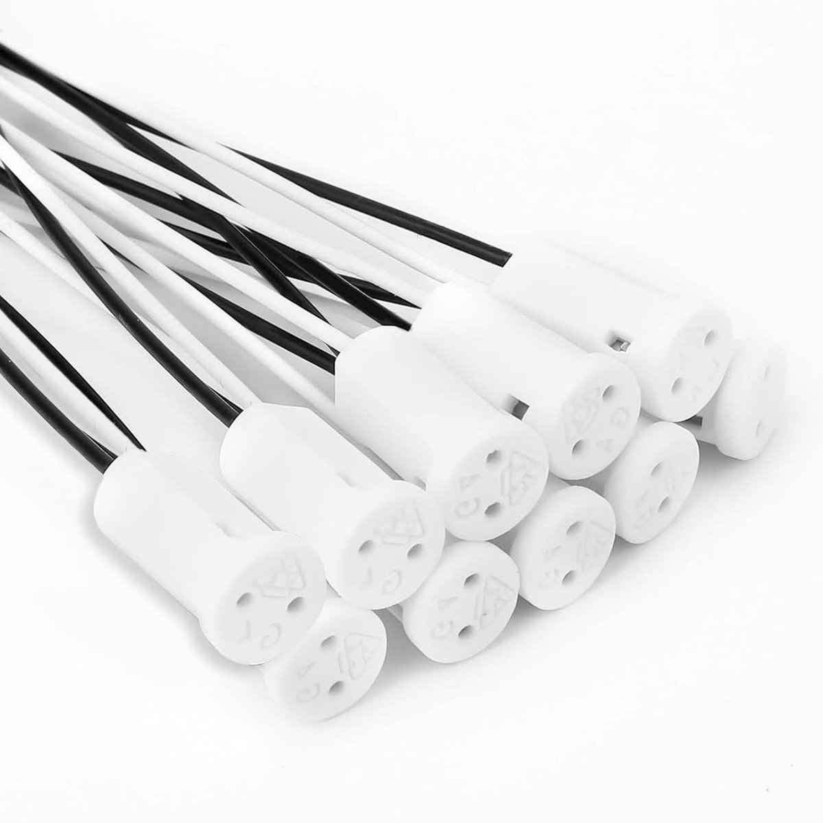 SnelShoppen - 10 Pcs G4 Socket - G4 Ceramische Fittingen voor LED en Halogeen Lampen - Hittebestendige Twee-Pin Fitting met 20 cm Aansluitkabel voor H