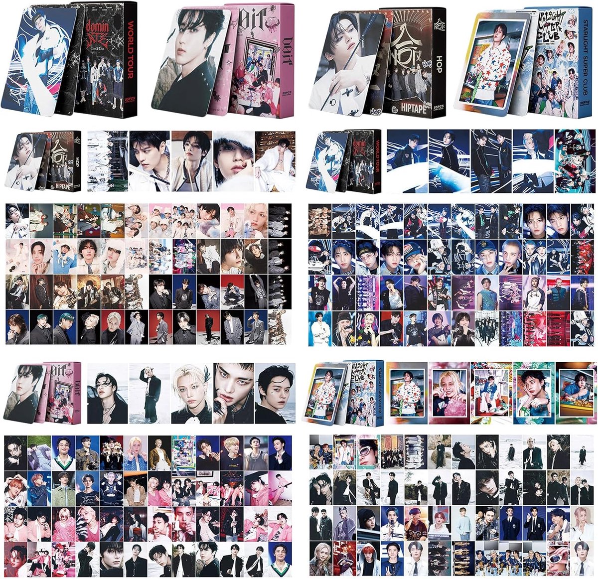 SnelShoppen - K-Pop Trading Cards Set - 220 Stuks Stray Kids Lomo Kaarten - Hoogwaardige Fotokaarten - Perfect voor Fans - Verzamelobjecten voor Stray