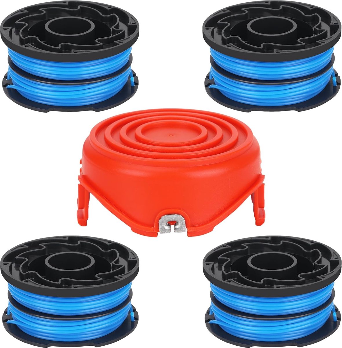 SnelShoppen - Dubbele Draad Spoel A6441 A6441-XJ A6442 Voor Grasmaaier, 12m Lengte Ø 1,5mm Met Rinse Deksel, Geschikt Voor Diverse Modellen