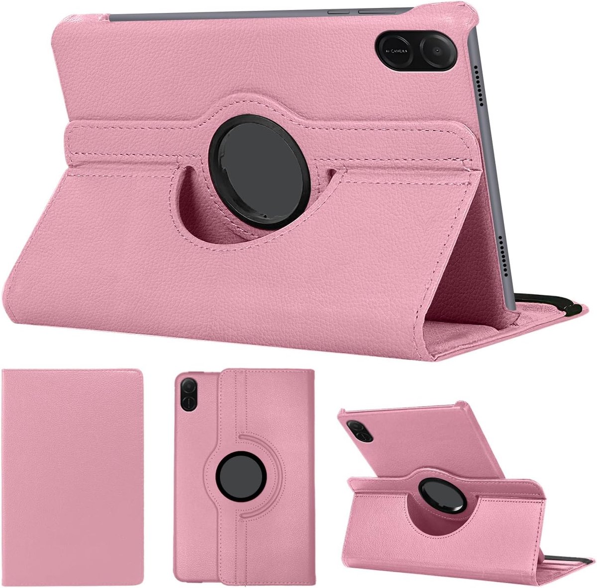 SnelShoppen - 360° Rotatable PU Leather Case voor 11 Inch Tablet, Multi Angle Stand, Geschikt voor Honor Pad X8a, Bescherming tegen Krassen en Schokke