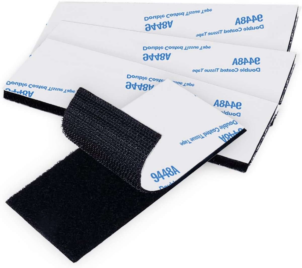 SnelShoppen - Flintronic Plakstrips 4 Paar Klittenband Zelfklevend Foto-Montagestrips Posterstrips 50x100 mm Powerstrips voor Framedecoraties en Wandd