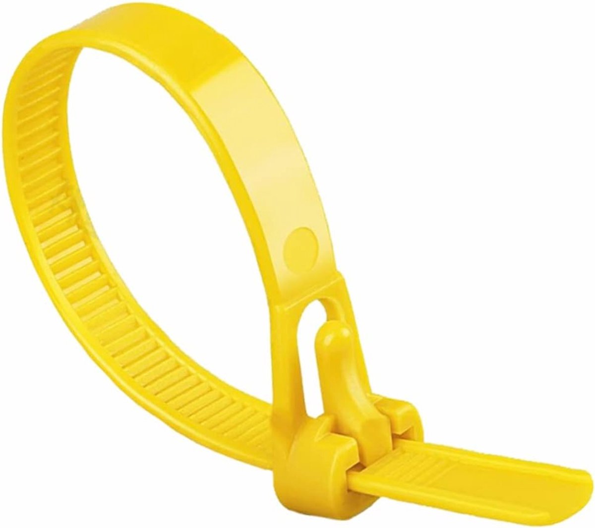 Dikke Gele Kabelbinders 100 Stuks - Sterke Nylon Plastic Zelfsluitend 300mm x 7.6mm voor Organisatie en Beveiliging