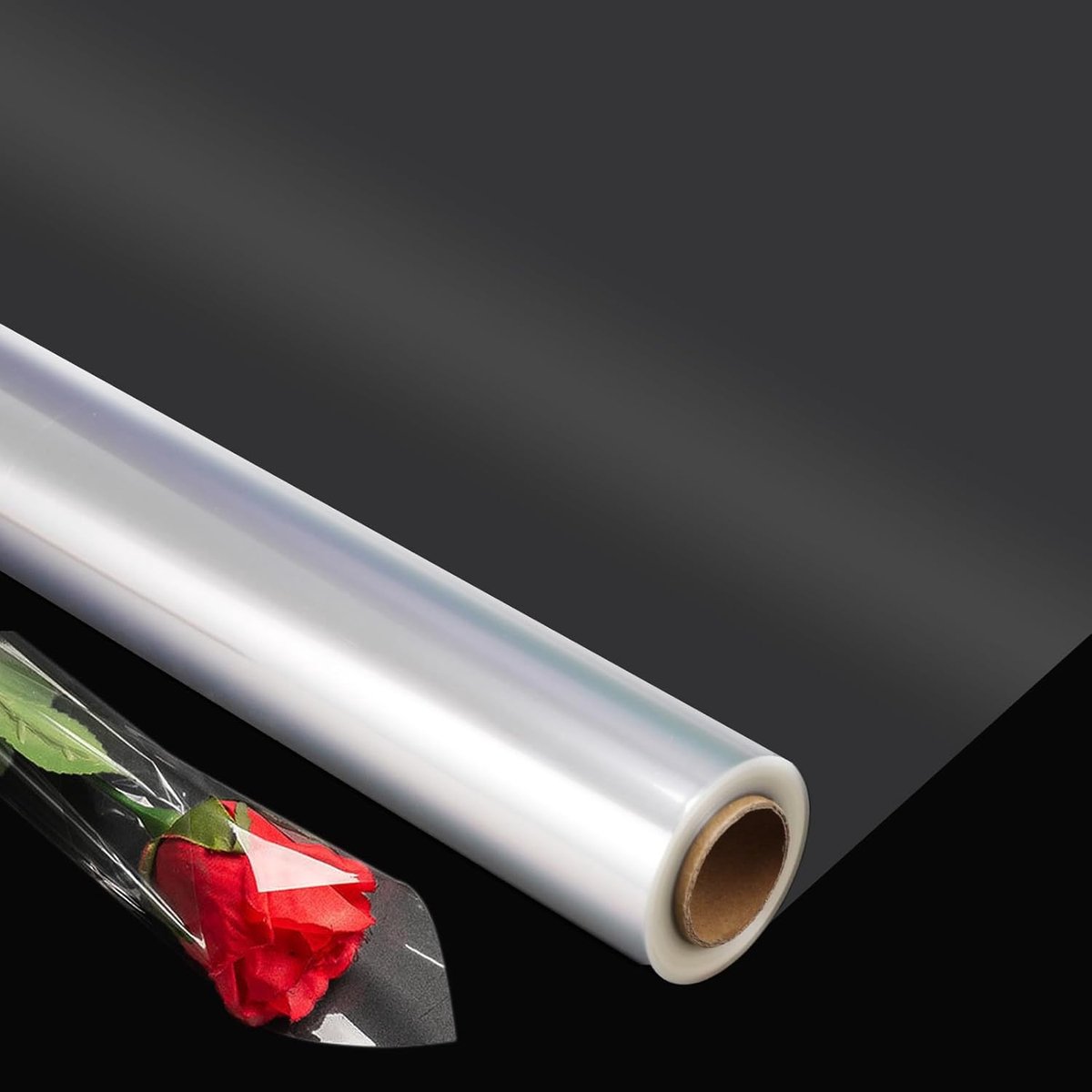 SnelShoppen - Transparante Cadeaufolie Rol 44 cm x 30 m, 3 Mil Sterke Cellofaan Film - Perfect voor Cadeaus, Bloemen, Taarten en Knutselen - Heldere V