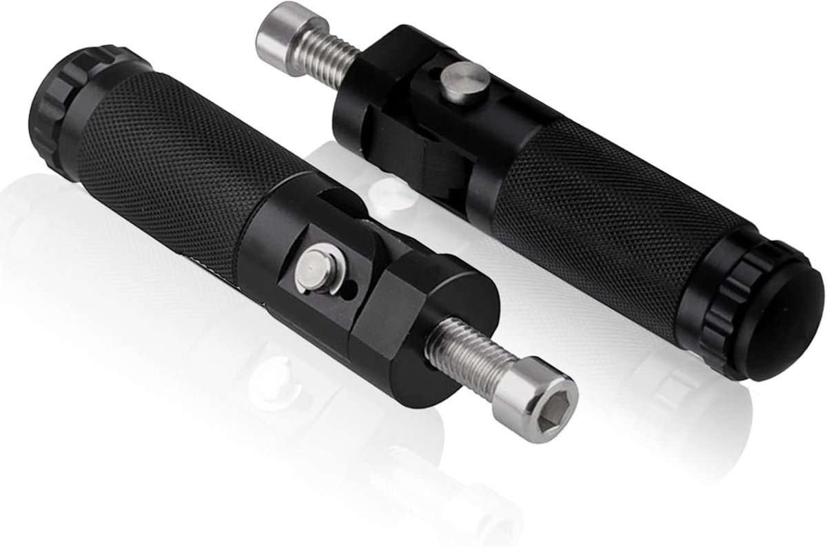 SnelShoppen - Universele Motor Voetsteunen - Aluminium Motor Pedalen met 8 mm Schroef - Hoogwaardige, Waterdichte en Roestvrije Voetsteunen voor Motor