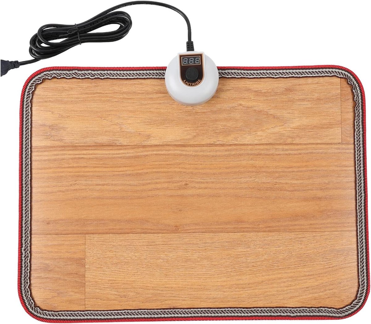 SnelShoppen - Verwarmende Voetenmat 230V - Elektrische Verwarmde Voetverwarmer - Carbon Kristal Verwarming Pad - Bruin - Ideaal voor Thuis en Kantoor