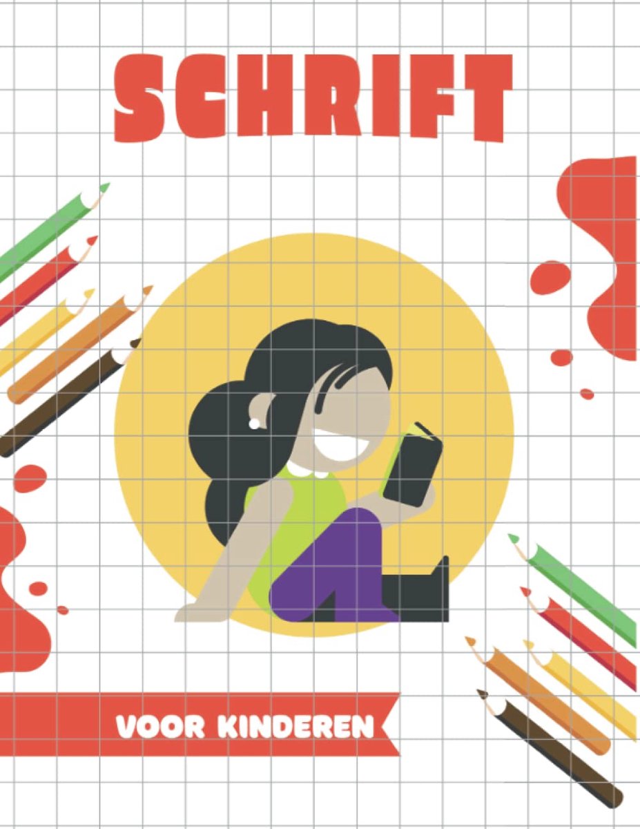SnelShoppen - Schrift Voor Kinderen: Ruitjesschrift met Kantlijn 21x27 cm, 120 Pagina's, Perfect Voor School en Wiskunde, Ideaal Voor Studenten en Kin