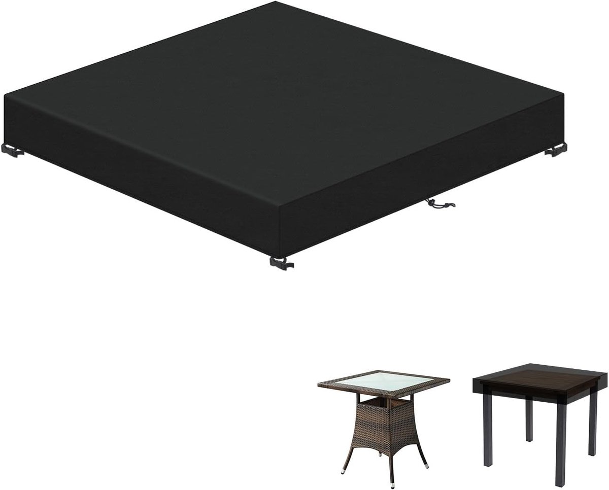SnelShoppen - Tuin Tafel Cover 90x90x15 cm | Waterdichte Tuin Tafel Bescherming | 420D Oxford Stof | Vierkante Patio Tafel Deksel | Bescherming voor B