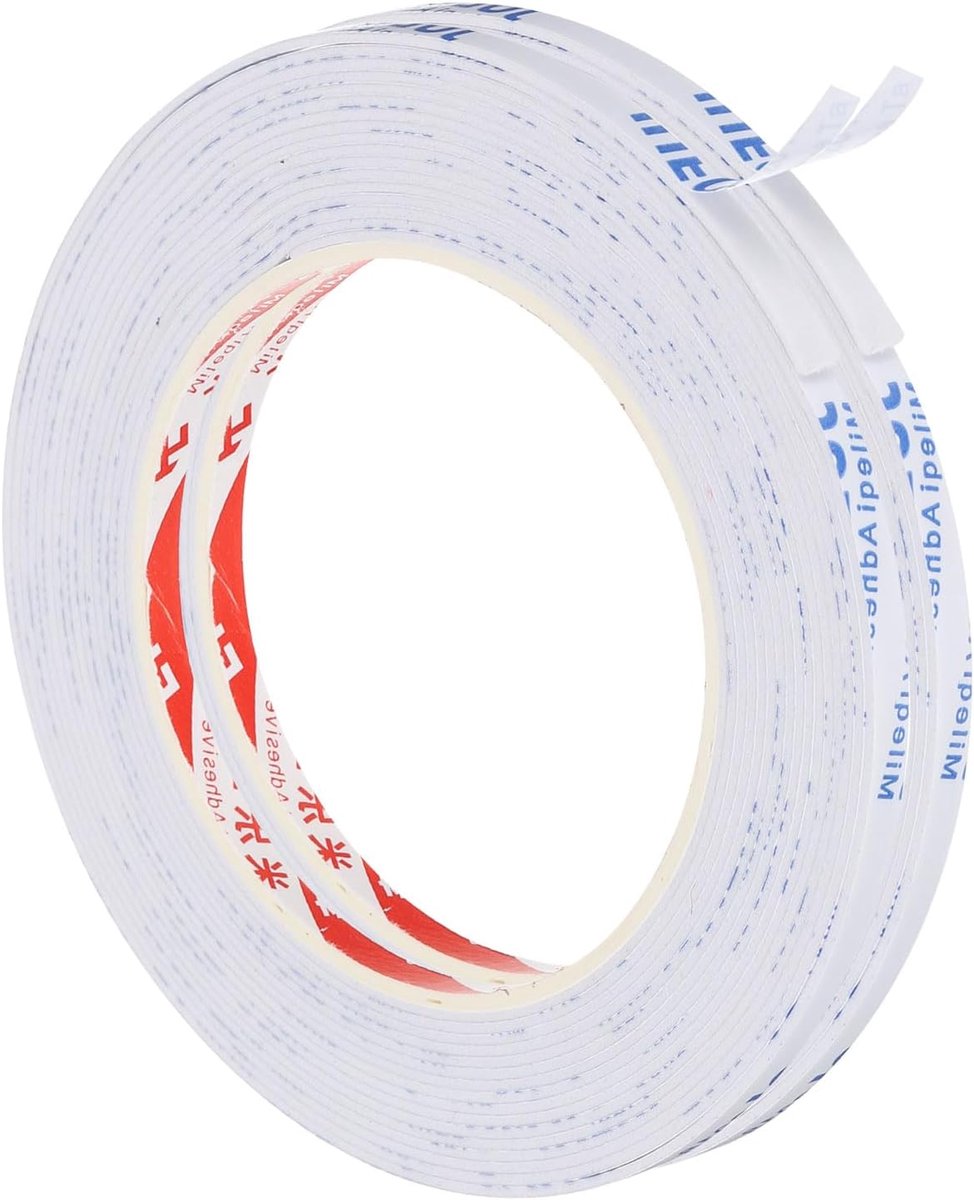 SnelShoppen - 5M Sealing Foam Tape - 2x 5mm Breed - 1mm Dikte - Enkele Zijdige Weerstrip Voor Deur en Raam - EVA Schuim - Wit - Isolatie