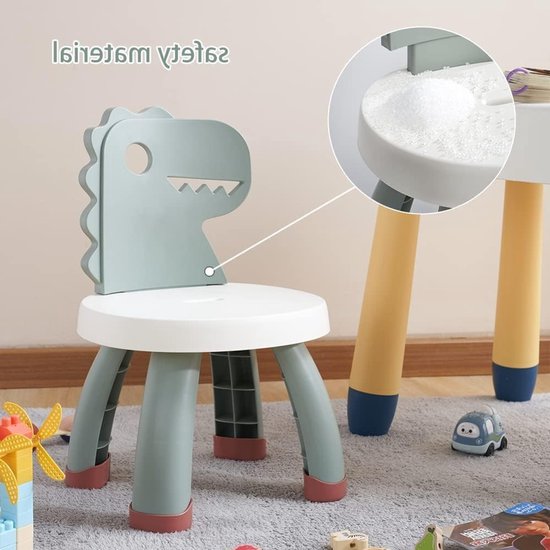 Ergonomische Kinderstoel voor Peuters - Kinderdino Design, Licht en Duurzaam, Antislip Opstapkruk voor Binnen en Buiten, Geschikt voor Jongens en Meisjes vanaf 2 jaar van Merkloos — afbeelding 4