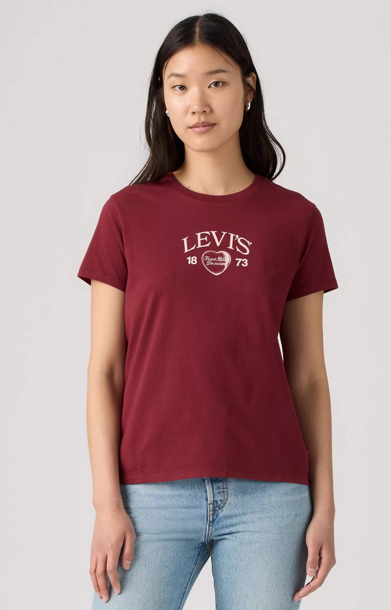 Levi's - Dames t-shirt - Maat XS - Vrouwen - Rood -