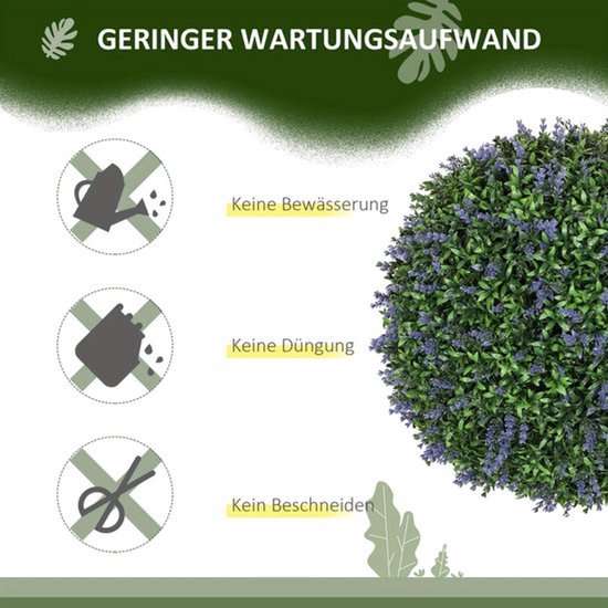 Kunstlavendel – Nepplanten – Sierplanten – Decoratieplanten – Kunstbloemen – Set Van 2 – 42 Cm Hoog – Onderhoudsvrij Kunststof