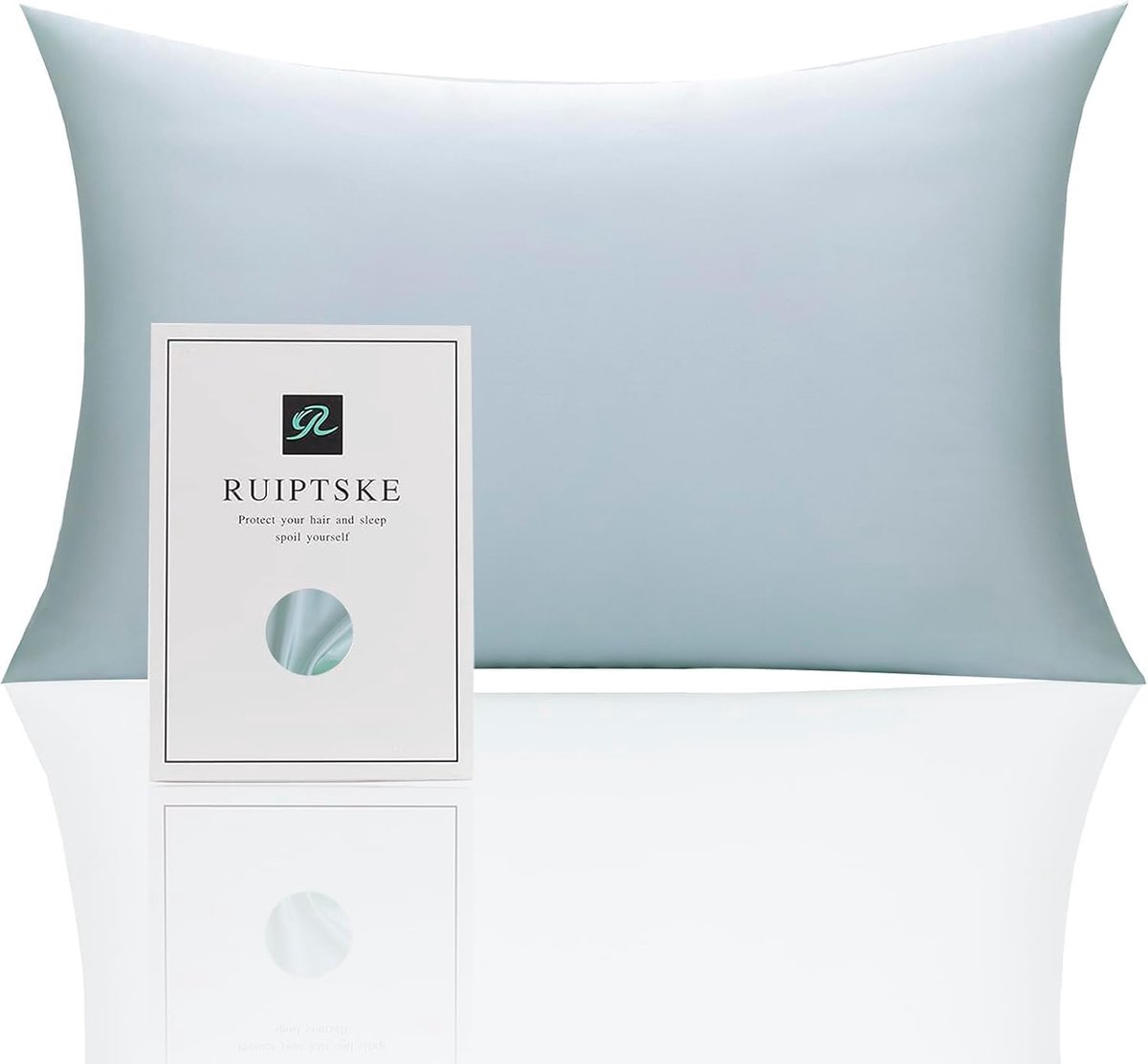 SnelShoppen - Zijde Kussensloop 100% Zijde, 22 Momme, Oeko-Tex Gecertificeerd, Hypoallergeen, Geschikt voor Huid en Haar, Anti-Aging, Lichtgroen, 50 x