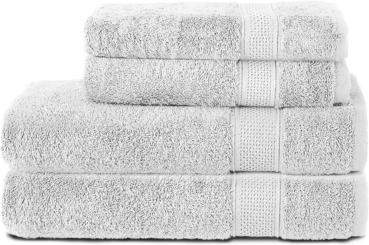 SnelShoppen - Komfortec Handdoeken Set | 2 Handdoeken 50x100 cm en 2 Badhanddoeken 70x140 cm | XXL Badtextiel | 100% Katoen - Zacht, Sneldrogend, Wit