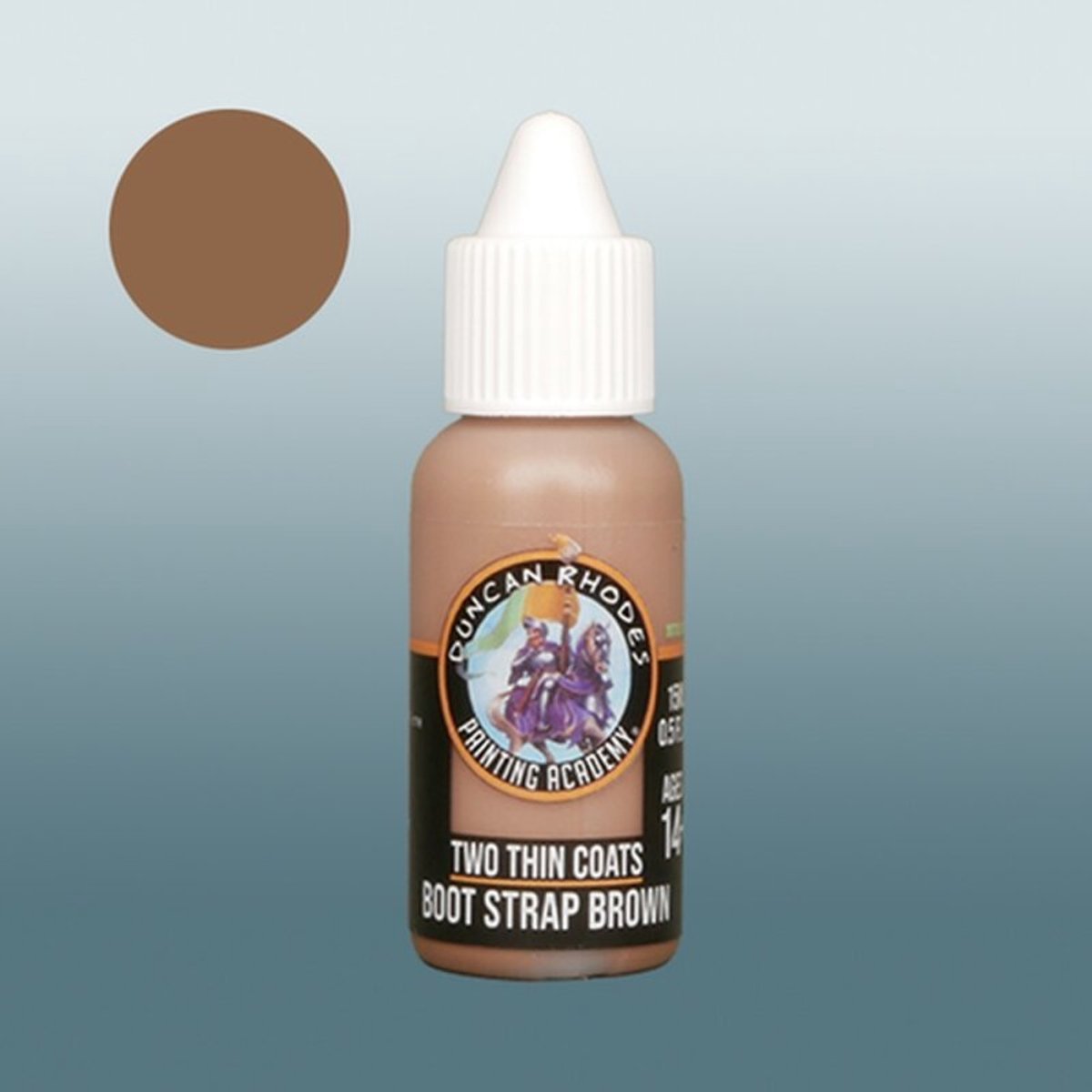 Two Thin Coats speelgoed plakkaatverf Boot Strap Brown 250ml.