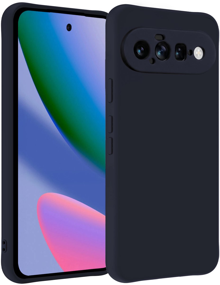 Hoesje - Geschikt voor Google Pixel 11 - Sterk & Shockproof - Siliconen Case - Hoes Cover - Telefoonhoes - Donkerblauw