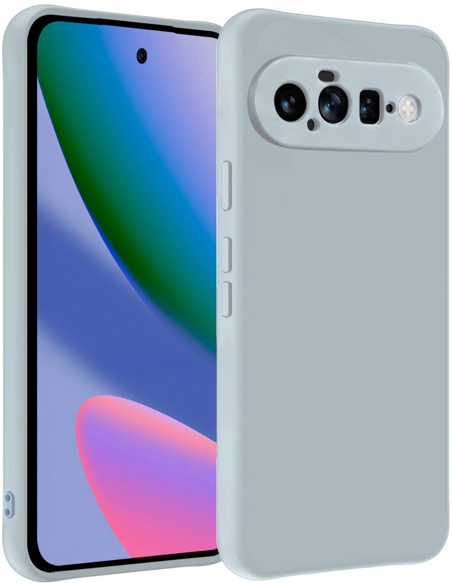 Hoesje - Geschikt voor Google Pixel 11 - Sterk & Shockproof - Siliconen Case - Hoes Cover - Telefoonhoes - Lichtblauw