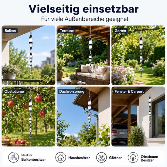 Vogelafschrikmiddel, reflecterende afschrikstrip, houdt vogels weg van de tuin/het zwembad (reflecterende kerststrip Geschikt voor huisdecoratie (20 stuks)) — afbeelding 4