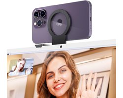 Metaal Continuity Camera Mount - Magnetische Telefoonhouder voor iMac, Studio Display en iPhone 12/13/14/15/16 met Stabiliteit en Gebruiksgemak