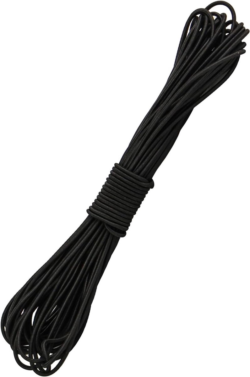 SnelShoppen - Rubber Rope 2 mm x 12 m Wit - Elastische Touw, Weerbestendig, Geschikt voor Kamperen, DIY, Luggage, Zeilen, en Creatieve Projecten