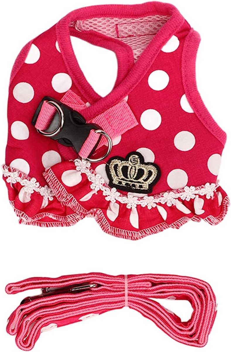SnelShoppen - Hondentuig Leiband Hondenborst Puppyvest Ademende Halsband M - Comfortabel en Veilig Harnas voor Wandeltraining met Verwisselbare Riem -
