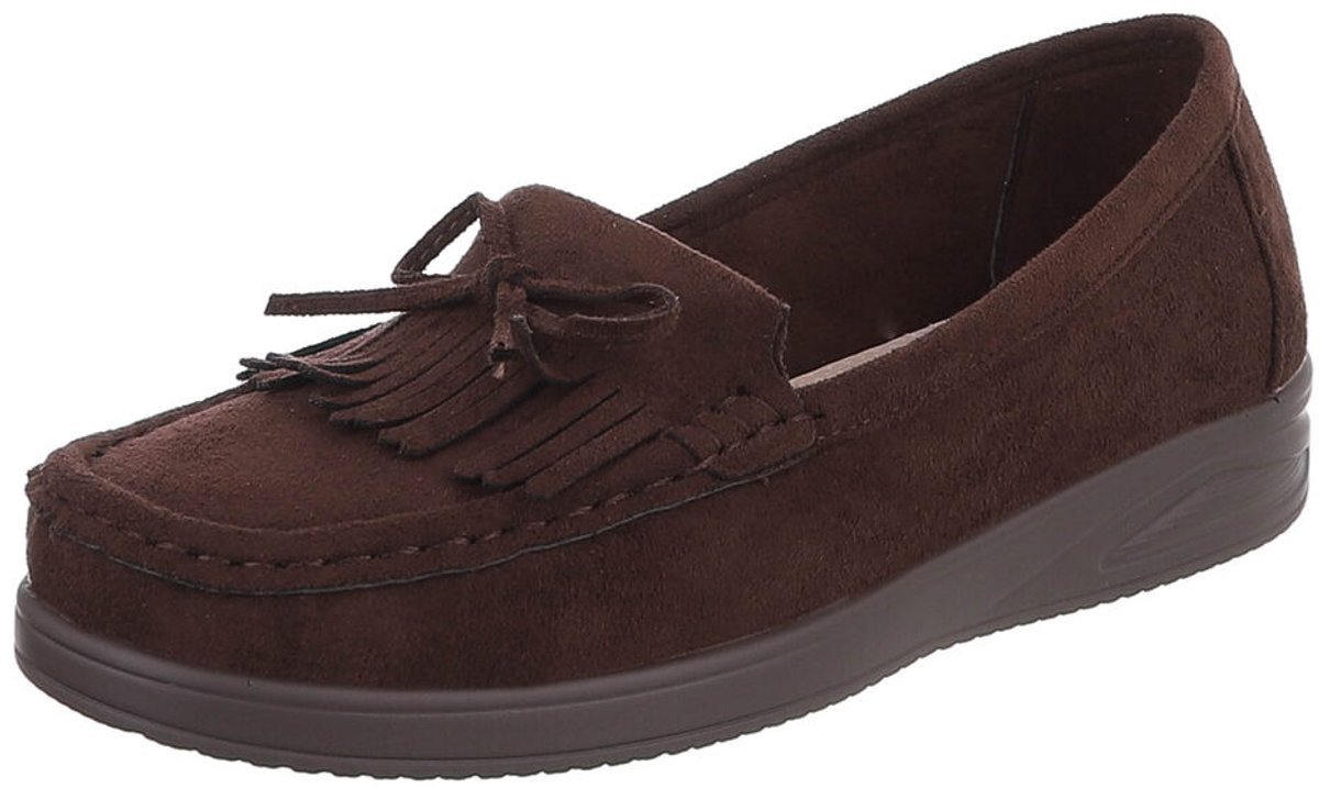 Instappers - Mocassinlook met franjes - Dames Mt:37