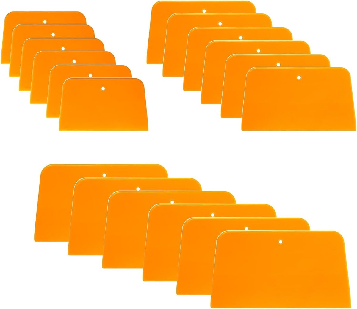 SnelShoppen - 18-delige Spatula Set voor Schilderen 4/5/6 Inch, Flexibele Plastic Plamuurmessen, Perfect voor Putty en Lijm, Precisiewerk, Handig en H
