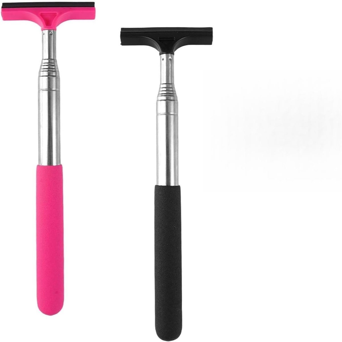 SnelShoppen - Intrekbare Raamtrekker 2 Stuks - Telescopische Ruitenwisser voor Auto, Douchedeur, Waterdicht, Verbeterd Zicht, Ideaal voor Regen en Mis