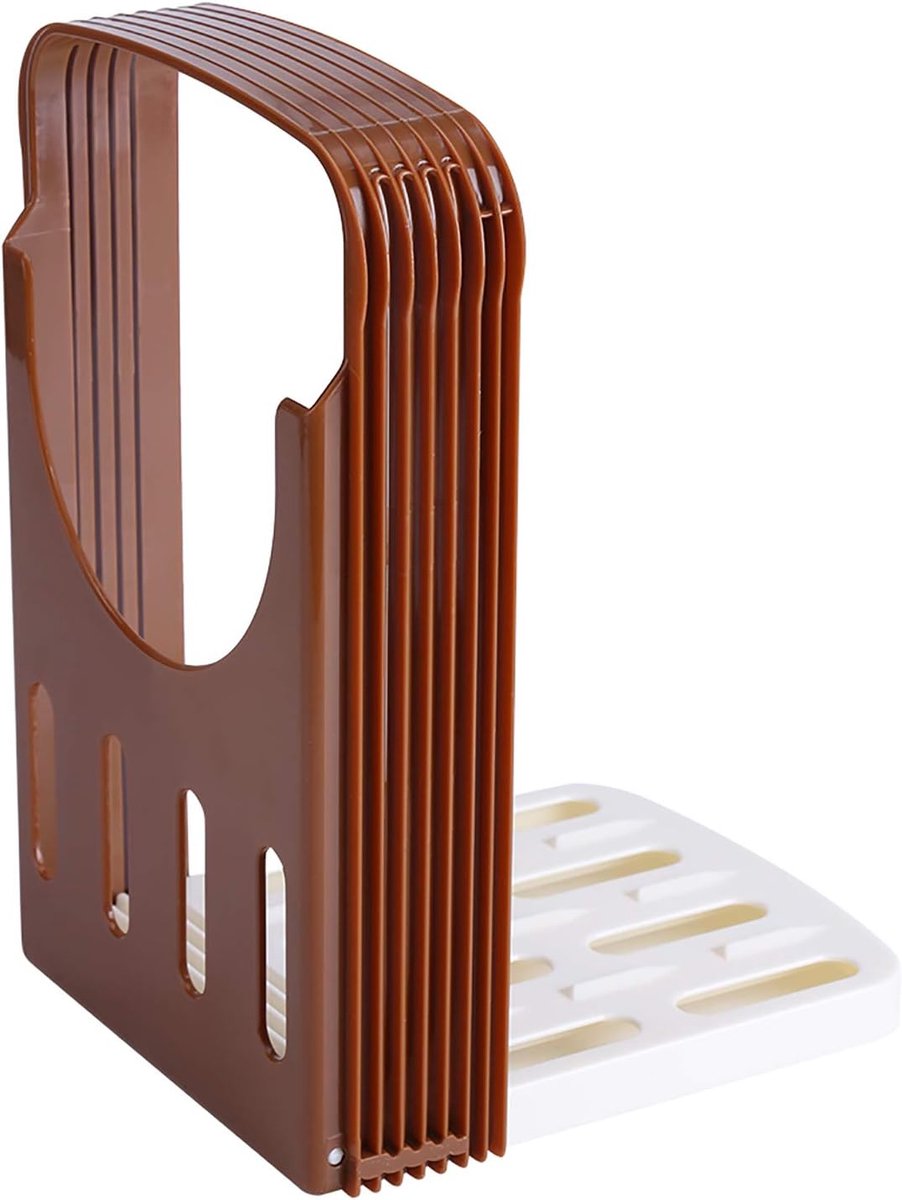 SnelShoppen - Bread Cutter - Vouwbare Handmatige Sandwich Slicer - Verstelbare 5 Laags Snijder voor Huisgemaakt Brood, Broodtaarten, Ham, Kaas - Natuu