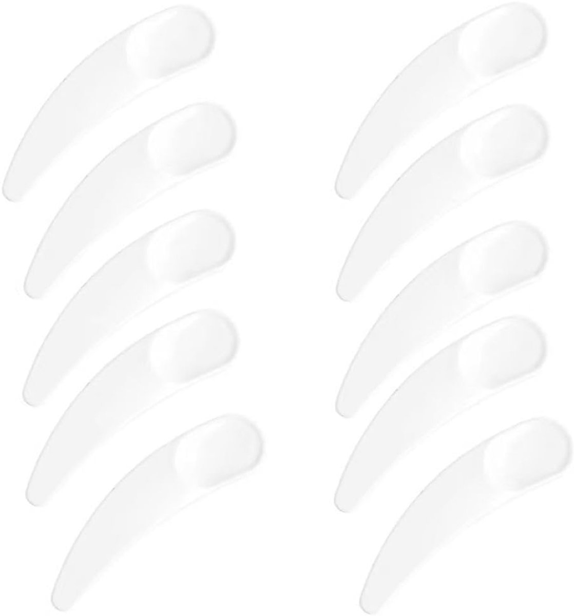 Set van 10 Curved Spatula's voor Make-up, Perfect voor Cosmetica en Maskers, Mini Spatula's voor Precisiewerk