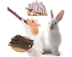 Natuurlijke Snack Sticks voor Huisdieren - Gezonde Kauwsnacks voor Cavia's, Chinchilla's, Konijnen en Hamsters