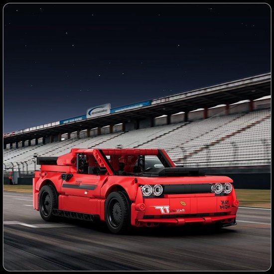 Technische Bouwset Speed Champions Dodge Challenger Sportauto met Trekmechanisme voor Kinderen en Volwassenen - 738 Stukken Bouwblokken voor Racing Fans — afbeelding 3