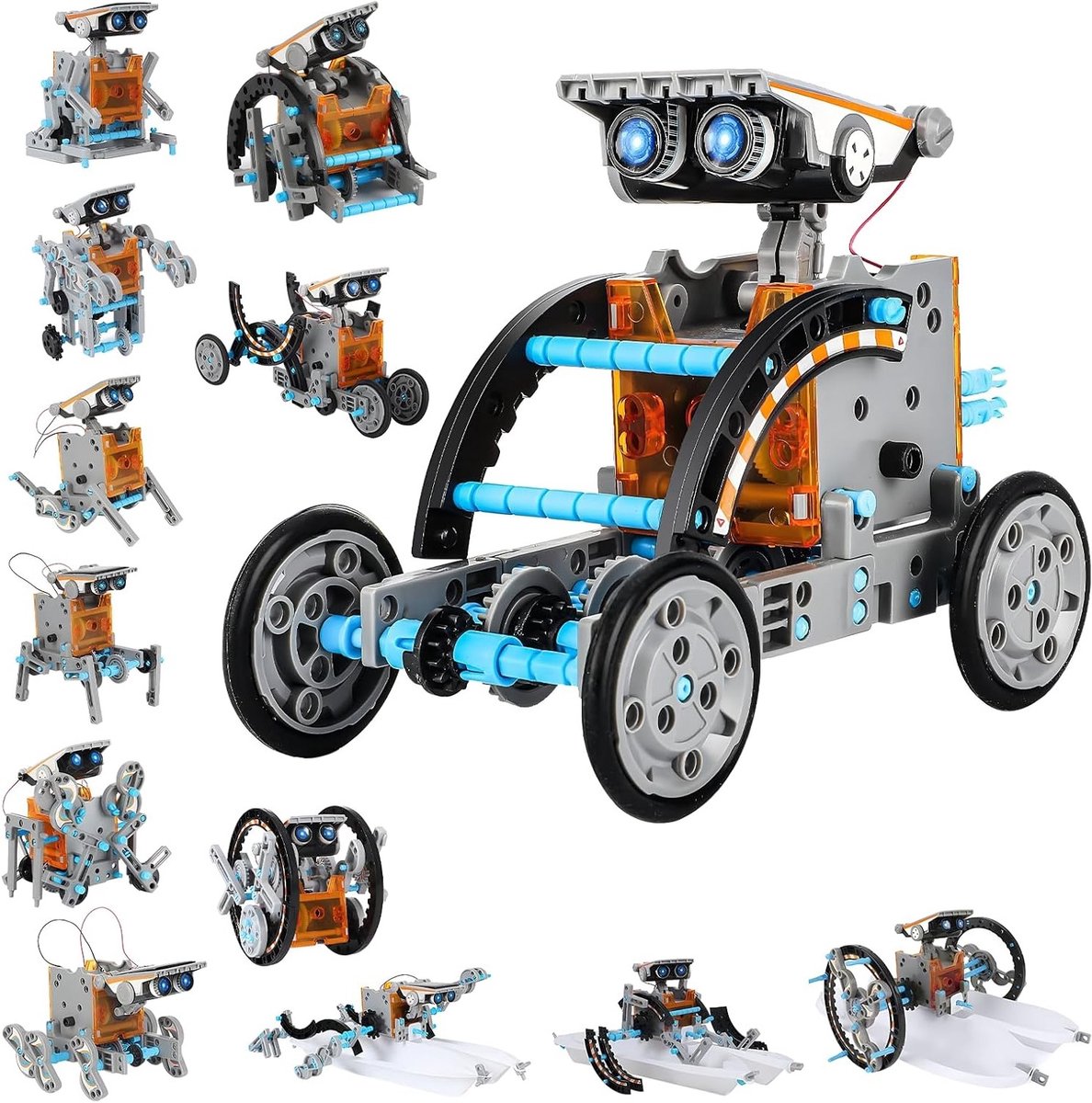 Educatieve 13-in-1 Solar Robot Speelgoedset met 190 Onderdelen voor Kinderen vanaf 8 Jaar, Creatief Bouwspeelgoed voor Wetenschap en Technologie