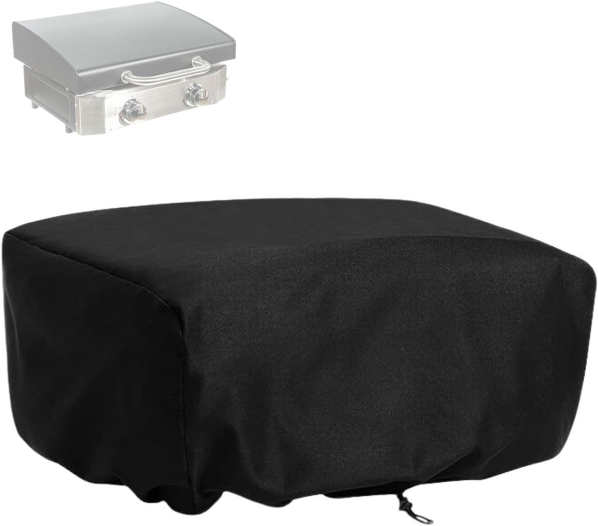 SnelShoppen - Pizzaovenafdekking 55 x 55 x 27 cm - Waterdichte Oxford-stof - Zwart - Stofdicht met Trekkoord - Voor Buiten, Tuin, Camping, Pizza Acces