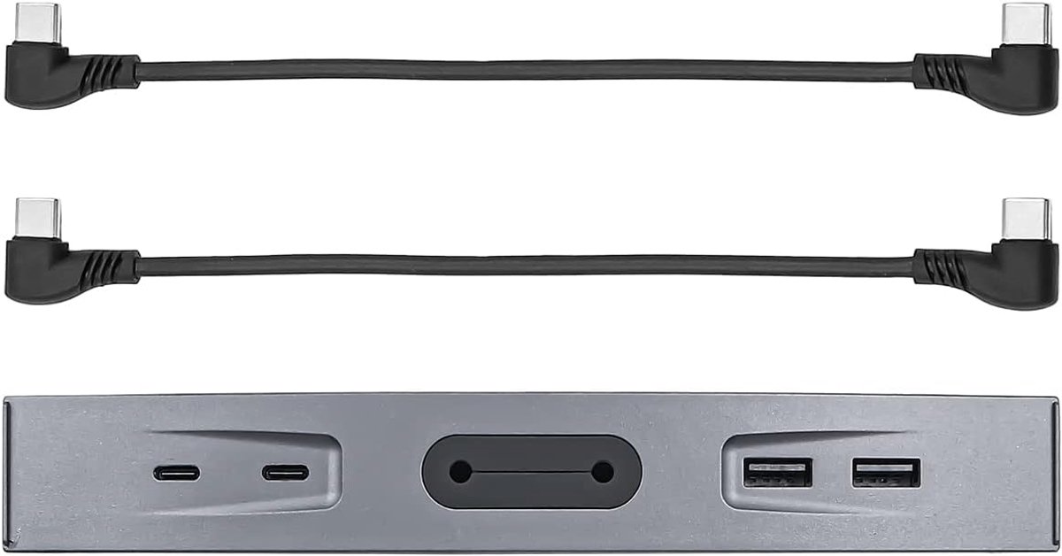 SnelShoppen - Car USB Hub Docking Station voor Tesla Model 3/Y met PD Fast Charging, 2 USB en 2 Type-C Poorten, Perfecte Compatibiliteit, Gebruiksvrie