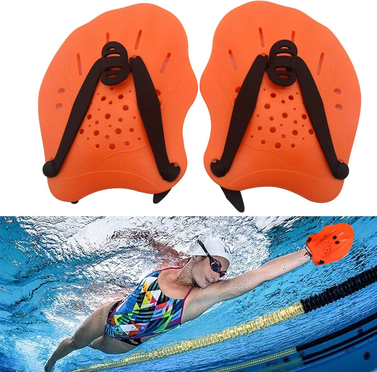 SnelShoppen - Handpeddel Zwempeddel Waterhandschoenen Verstelbaar Uniseks Bovenlichaam Weerstand Zwemtraining Ergonomisch Design